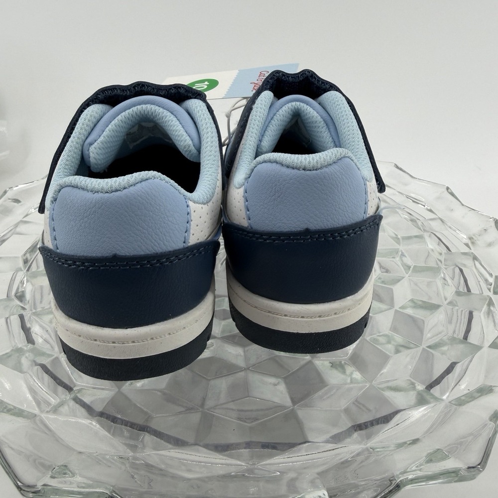 Cat & Jack Hudson Toddler Boys Blue White Hook Loop Sneakers Shoes Size 10 NEW - Picture 4 of 8